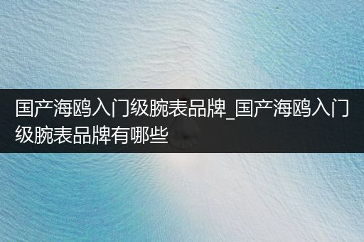 国产海鸥入门级腕表品牌_国产海鸥入门级腕表品牌有哪些